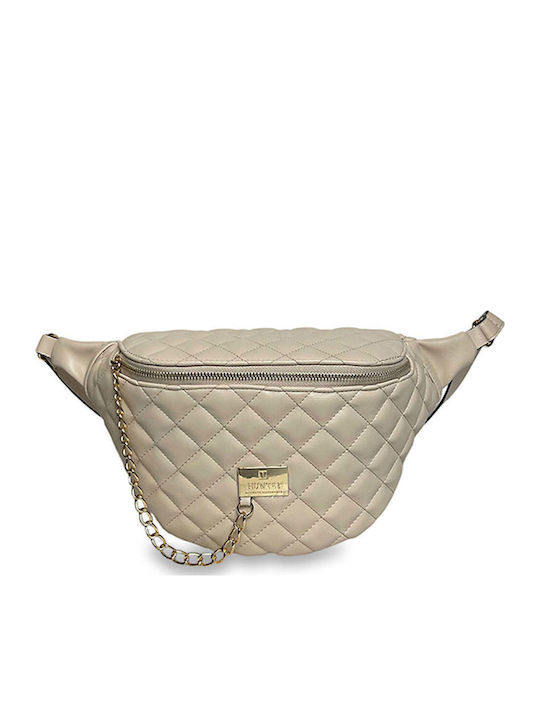 Γυναικεία Τσάντα Μέσης Quilted Μπεζ