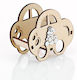 Wedding Favor Wooden Baby Car 8x4x7cm Per Set 12 Pieces