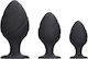 Shots Swirled Butt Analspielzeug Set Schwarz 3 Stück