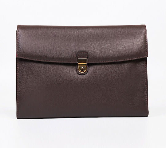 Φάκελος Εγγράφων Α4 Καφέ Δερμάτινος Bagcity Baw51b 25720-04