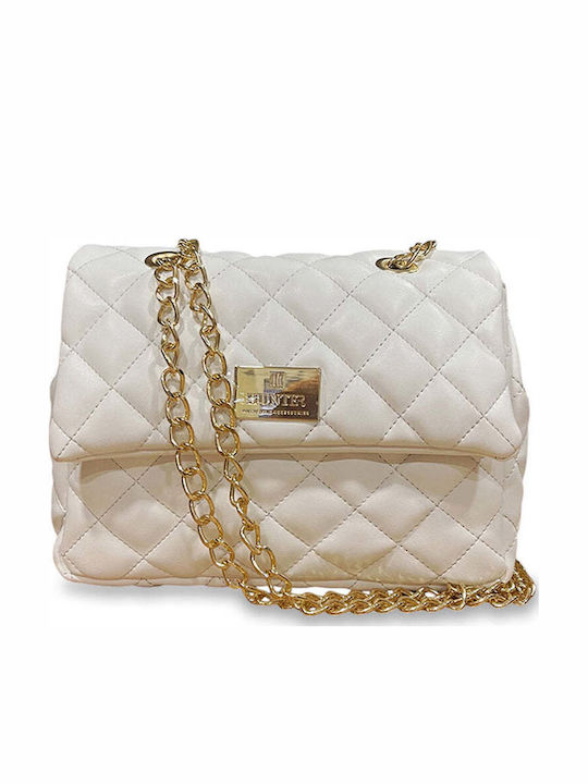 Women's Shoulder Bag Mini Flap Quilted White