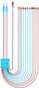 MaAnt Starter Kabel Iphone 6 bis 16 Pro Max Modell M076 Anti-Verstopfung Blau Rot