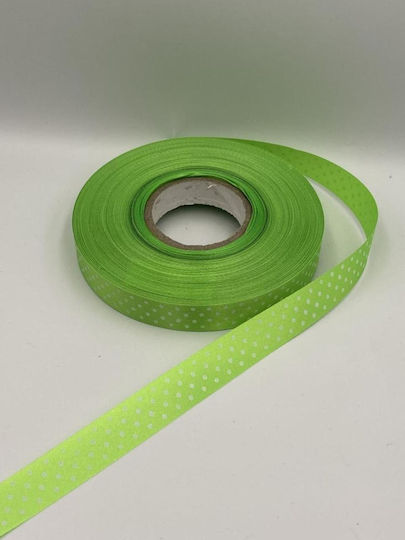 Lachaní Ribbon Polka Dot Green 50m