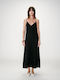 Summer Midi Wrap Dress Black