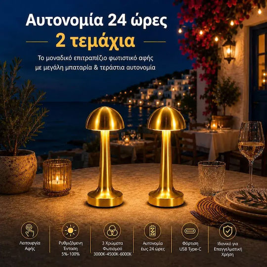 Διακοσμητικό Φωτιστικό LED Θερμό Λευκό 3000K 2τμχ