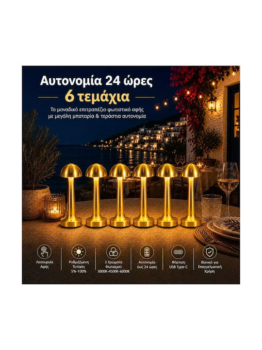 Lămpi Decorative Pentru Masă LED Alb Cald 3000K 6 Buc