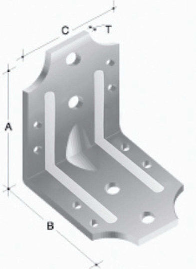 Corner Shelf Bracket Galvanized in Black Colour 10x10mm 13-4010/06.05.04.08