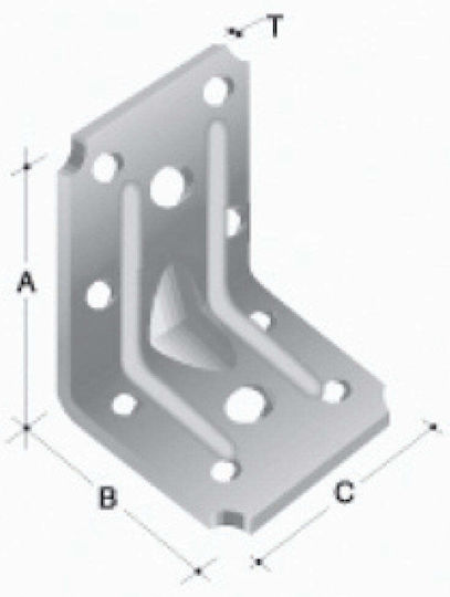 Corner Shelf Bracket Made of Stainless Steel in Silver Colour 5x5mm 13-4501/06.05.29.01