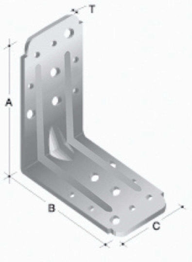 Γωνία Ραφιού Γαλβανιζέ σε Μαύρο Χρώμα 13x13mm 13-4012/06.05.10.08
