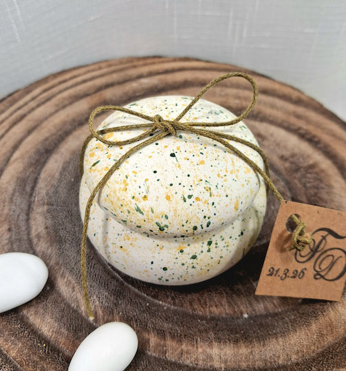 Wedding Favor Macaron Spotted Yellow Tag
