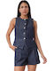 Women's Set with Dark Blue Jean Shorts