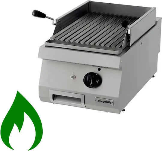 Oztiryakiler 7864.N1.40703.12 Kommerzielle Grill mit LPG 7kW mit Maßen 70x40x28cm