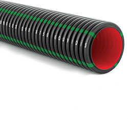 Double Wall Spiral Tube Green Lines N750 Diameter 125 50m Black Geonflex Ias 50m
