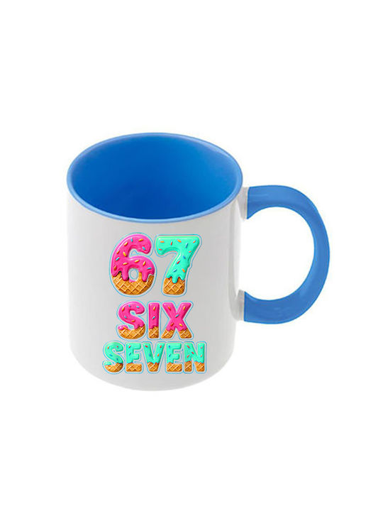 Κούπα Six-seven Γαλάζια Λαβή Εσωτερικό