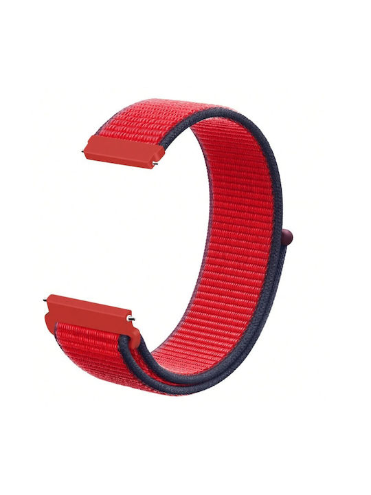 Найлонов Кайш Лепенка Закопчаване Amazfit Баланс 46mm Червено Синьо