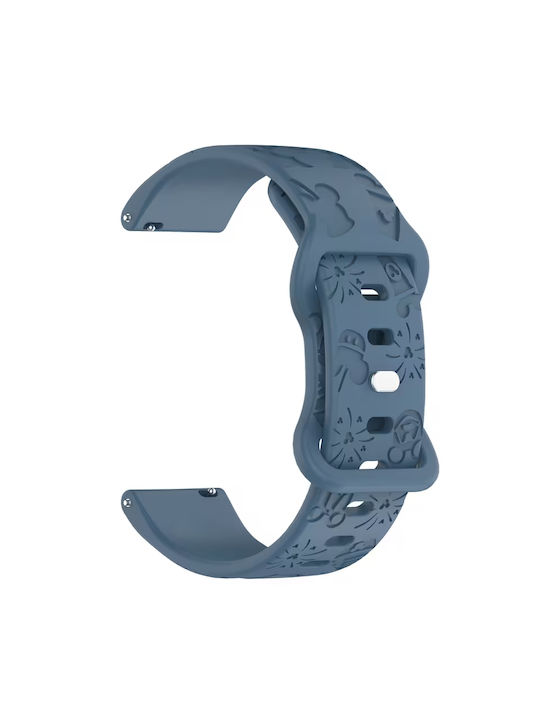 Silicone Strap Concave Cartoon Pattern OnePlus Watch 2R 47mm OnePlus Watch 2 47mm Rock Blue