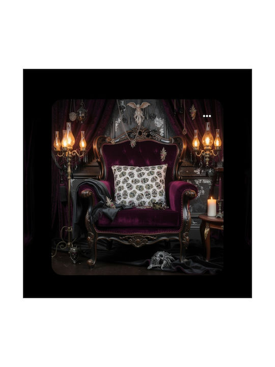 Oxygen Sofa Cushion Goth Skulls 35x35cm