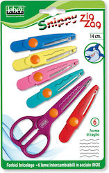Set Zig-zag Scissors 14 Cm 6 Interchangeable Blades
