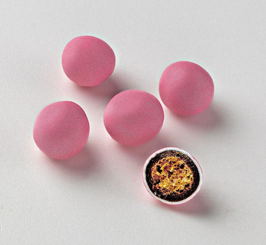 Crispy Round Wedding Christening Sugared Almonds with Chocolate Flavour Pink 3500gr