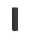 Wall Living Room Cabinet made of Wood and Metal Black 34.5x34.5x90cm