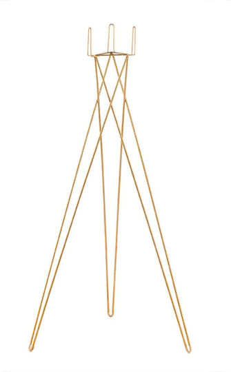 Metallische Blumenständer Gold ⌀12x103cm Basis 50x50x50cm