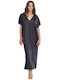 Zen by Daisy Women's Maxi Beach Dress Dark Gray