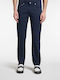 Pantaloni Elastic În Croială Slim Culoare Albastru Închis
