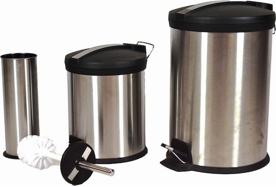 Klikareto Inox Badezimmer Mülleimer 5lt Silber