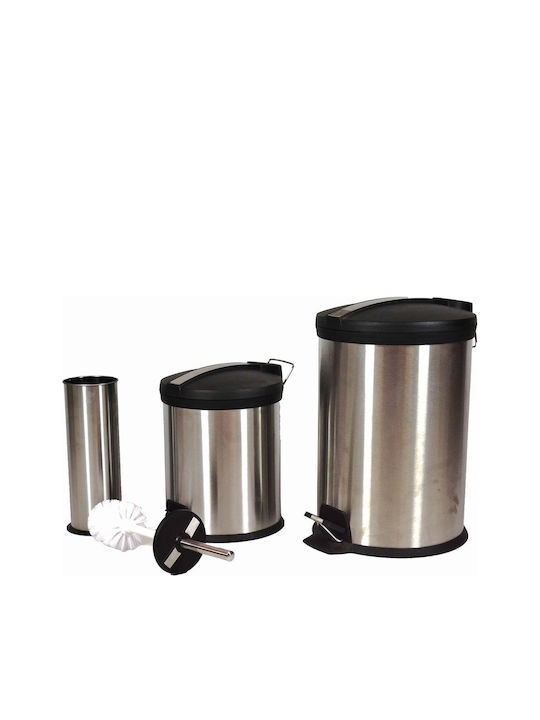 Klikareto Inox Bathroom Basket 20lt Silver