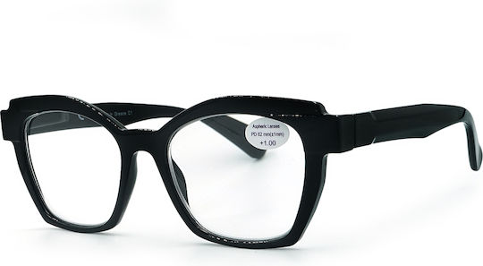 Optosquad Damen Lesebrillen +2.00 in Schwarz Farbe 2526-1