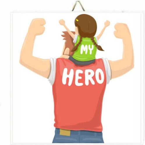 Jeenie Ξύλινο Καδράκι Μπαμπά My Hero