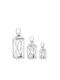 Decorative Silver Metallic Lanterns Set Of 3 Pieces 18x18x55 15x15x41 11x11x30
