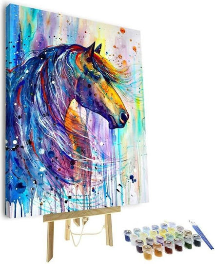 Pferde Bildrahmen Buntes Malen Nach Zahlen Set Ästhetisch 40x50 Cm