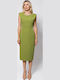 Summer Midi Dress Sleeveless Lime
