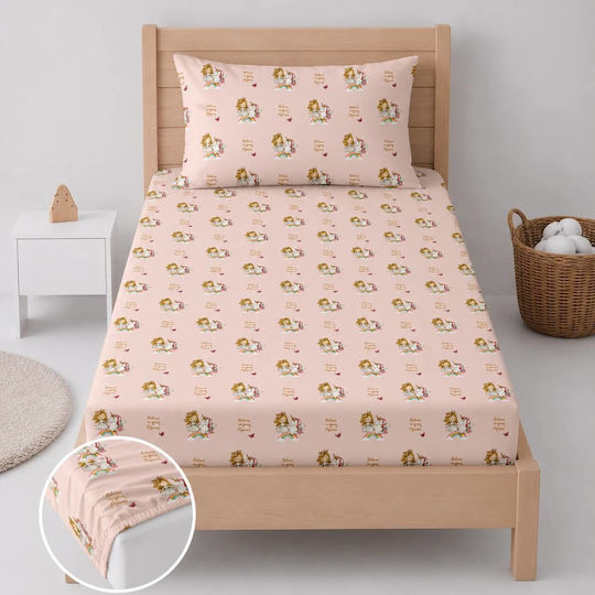 Astron Italy Unicorn Kinderbettlaken Set Mit Gummizug Baumwolle 100x230cm 2 Stück