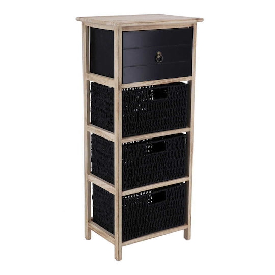 MRShome Bathroom Cabinet 37.5x27.5x86cm Black