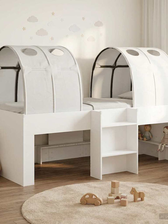 Kinderbett Hochbett Einzeln Weiß