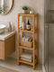 MRShome Floor Bathroom Shelf Bamboo 33x20x100cm Brown