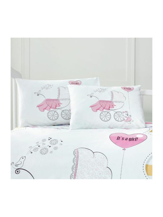 Beauty Home Art 5621 Σετ Παιδικές Μαξιλαροθήκες από 100% Βαμβάκι 35x45εκ. Ροζ