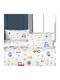 Beauty Home Art 5601 Set Kids Pillowcases Made of 100% Cotton 35x45cm Light Blue 5601MX