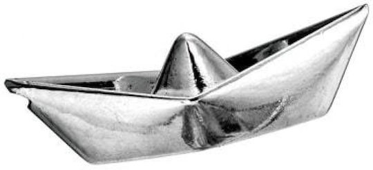 Metal Wedding Favor Boat Silver 7.5x3.5x2.5cm Per Set 10 Pieces