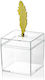 Wedding Favors Box Square Pvc Feather 6x6x11.5cm Per Set 12 Pieces