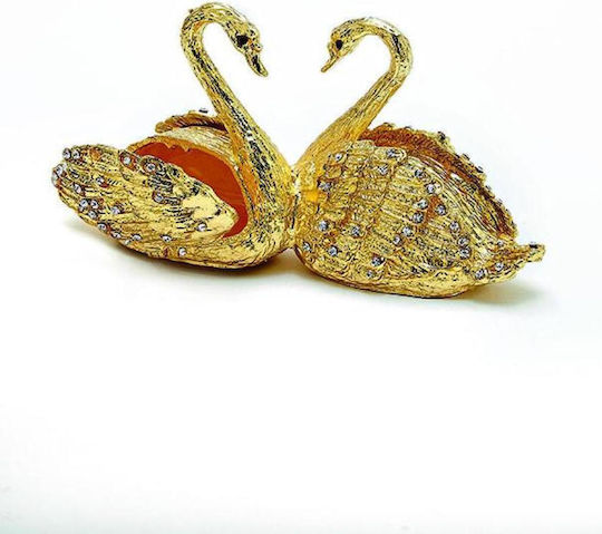 Luxus Cloisonne Hochzeitsgeschenkmaterialien 2 Schwäne 14x4x7cm 13x10x6cm