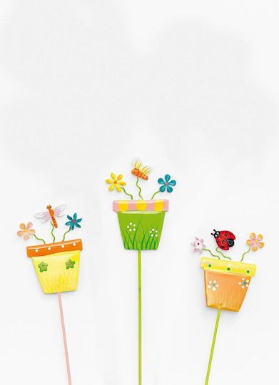 Metallic Flowerpot Stick 3 Designs 6x28 Per Set 12 Pieces