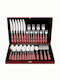 Cutlery Set Stainless Steel Red 30 Pieces with Suitcase