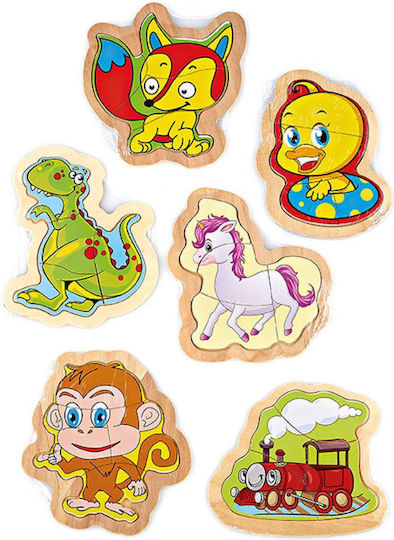 Wooden Puzzle Animals 20 Designs 10-12x13.5cm Per Set 10 Pieces