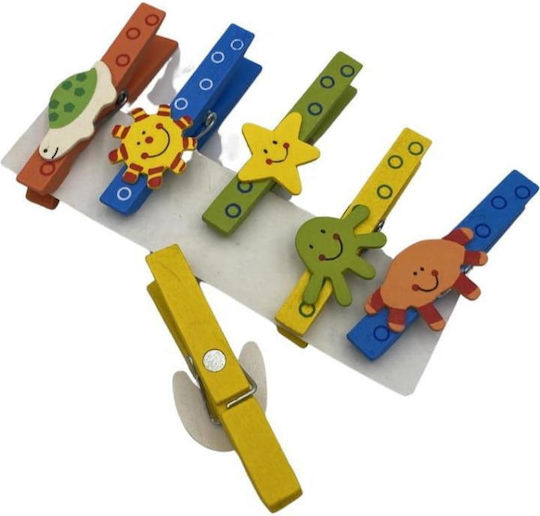 Wooden Clothespin Favor Animal 6 Designs 7.5cm Per Set 144 Pieces