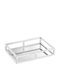 Rectangular Silver Tray with Mirror 35x25x6.5cm