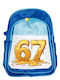 Kindergarten Schulranzen Six-seven Blau 41x30x15cm