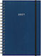 Next Daily Agenda Fabric 2027 Blue Spiral 17x25...